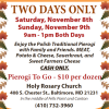 Pierogi To Go, November 8 & 9, 2025