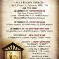 Christmas Mass Time Schedule  