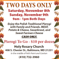 Pierogi To Go, November 8 & 9, 2025  