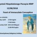 Feast of Immaculate Conception/ Uroczystość Niepokalanego Poczęcia NMP 12/08/2018         