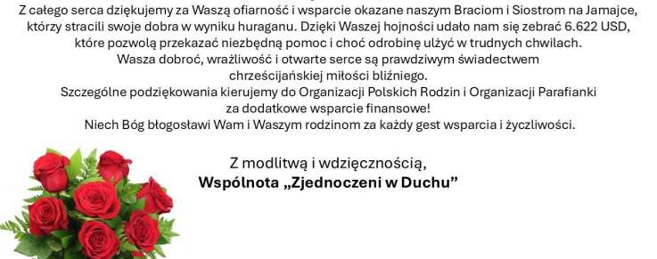 Podziekowanie dla Parafian, January 5, 2026 